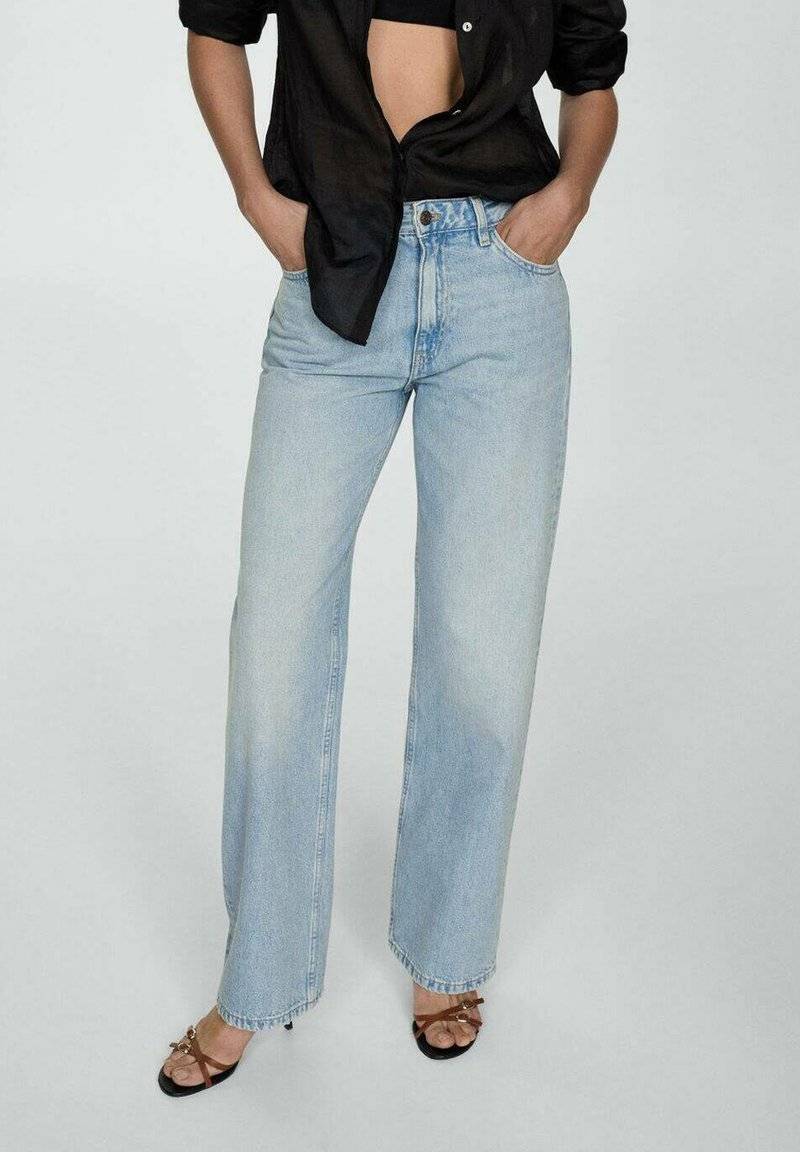 Mango Mango Straight leg jeans - hellblau