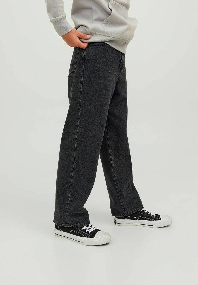 Jack & Jones Junior Jack & Jones Junior ALEX ORIGINAL MF BAGGY - Flared Jeans - black denim Osterangebot