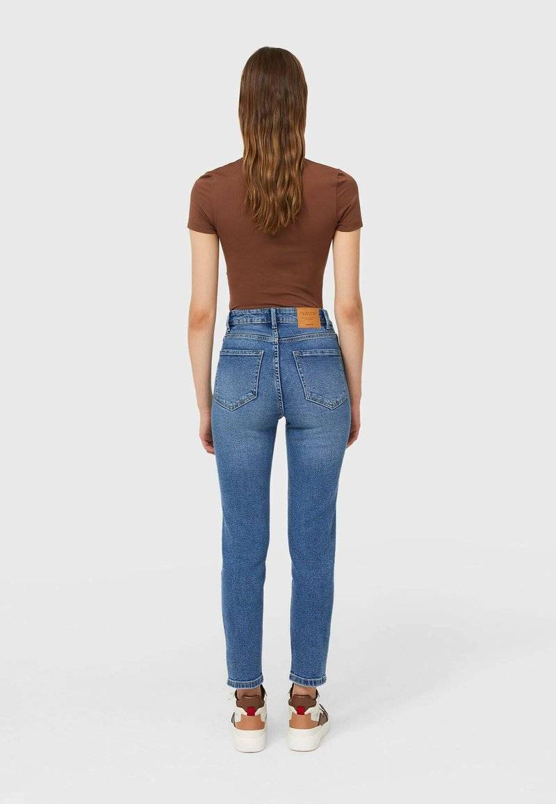 Stradivarius Stradivarius SLIM FIT - Slim fit jeans - dark blue Neueste Mode