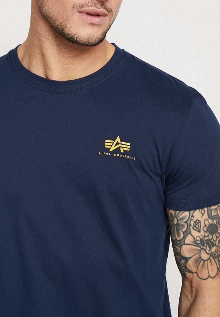 Alpha Industries Alpha Industries SMALL LOGO - Basic T-shirt - new navy Online Outlet