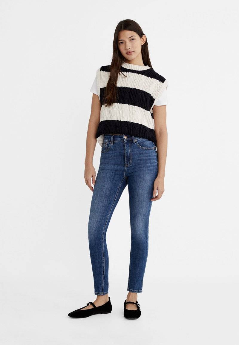 Stradivarius Stradivarius Jeans Skinny Fit - blue black denim