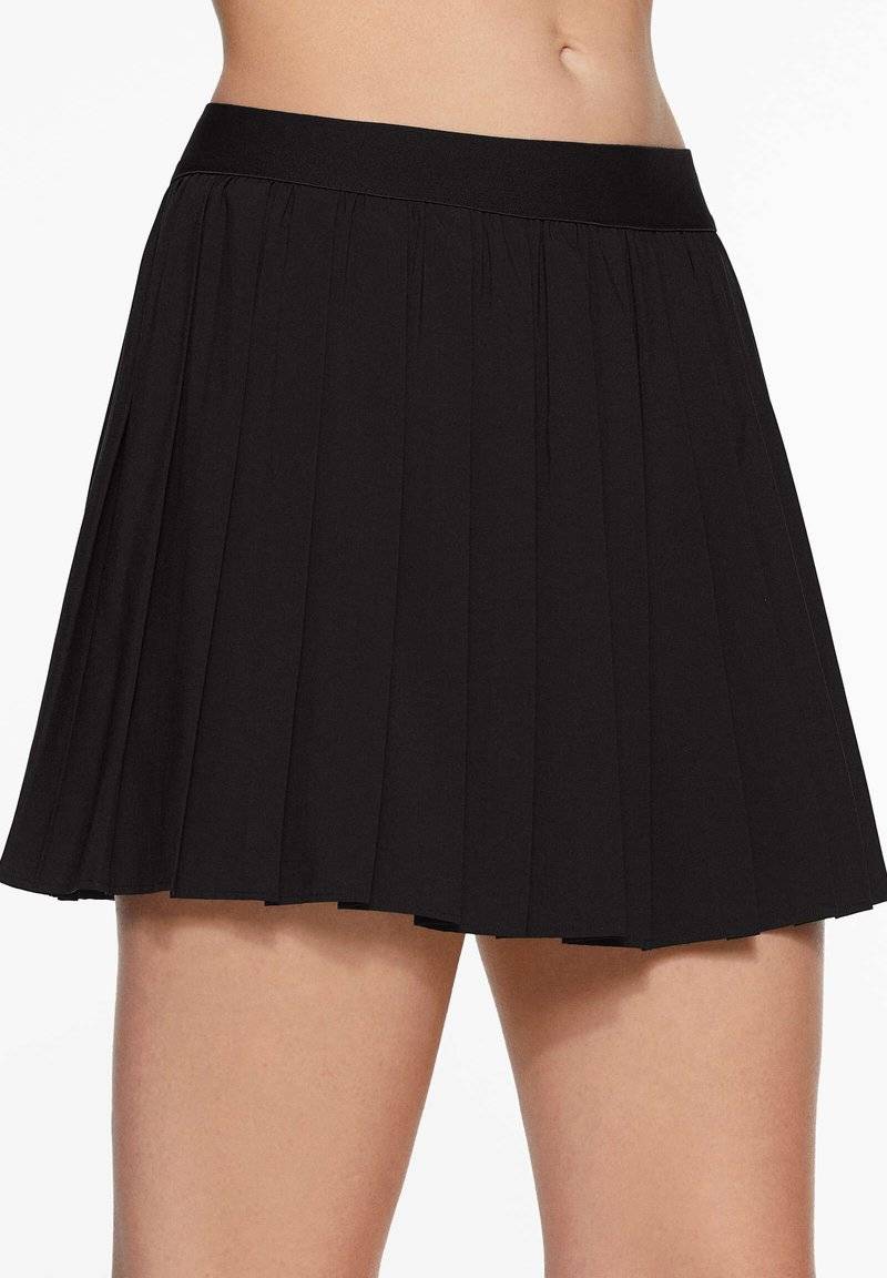 OYSHO OYSHO PLEATED COMPRESSIVE - Sports skirt - black VIP-Rabatte