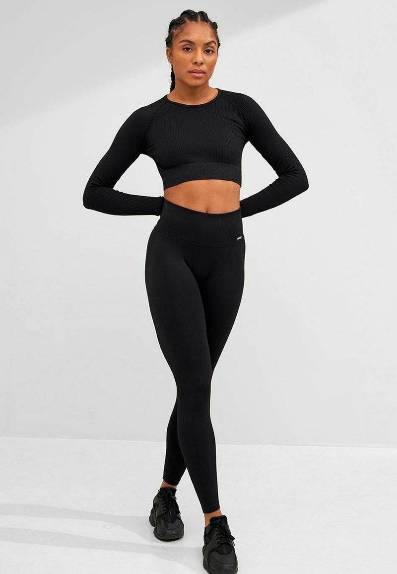 aim’n® aim’n® RIBBED SEAMLESS - Leggings - black Bis zu 55% Rabatt