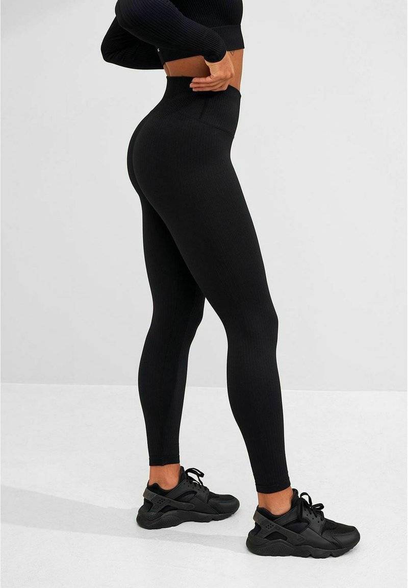 aim’n® aim’n® RIBBED SEAMLESS - Leggings - black Bis zu 55% Rabatt
