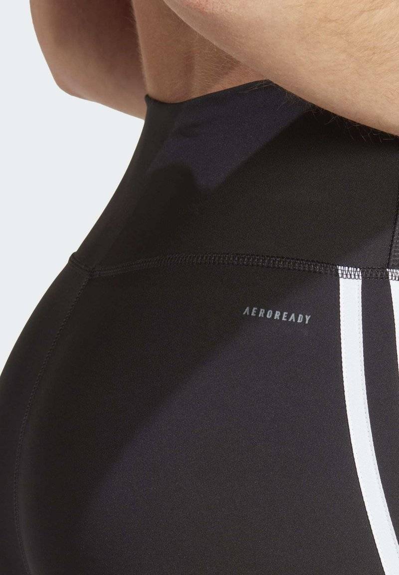 adidas Performance adidas Performance ESSENTIALS 3-STRIPES HIGH-WAISTED 7/8 - Leggings - black Flash Sale