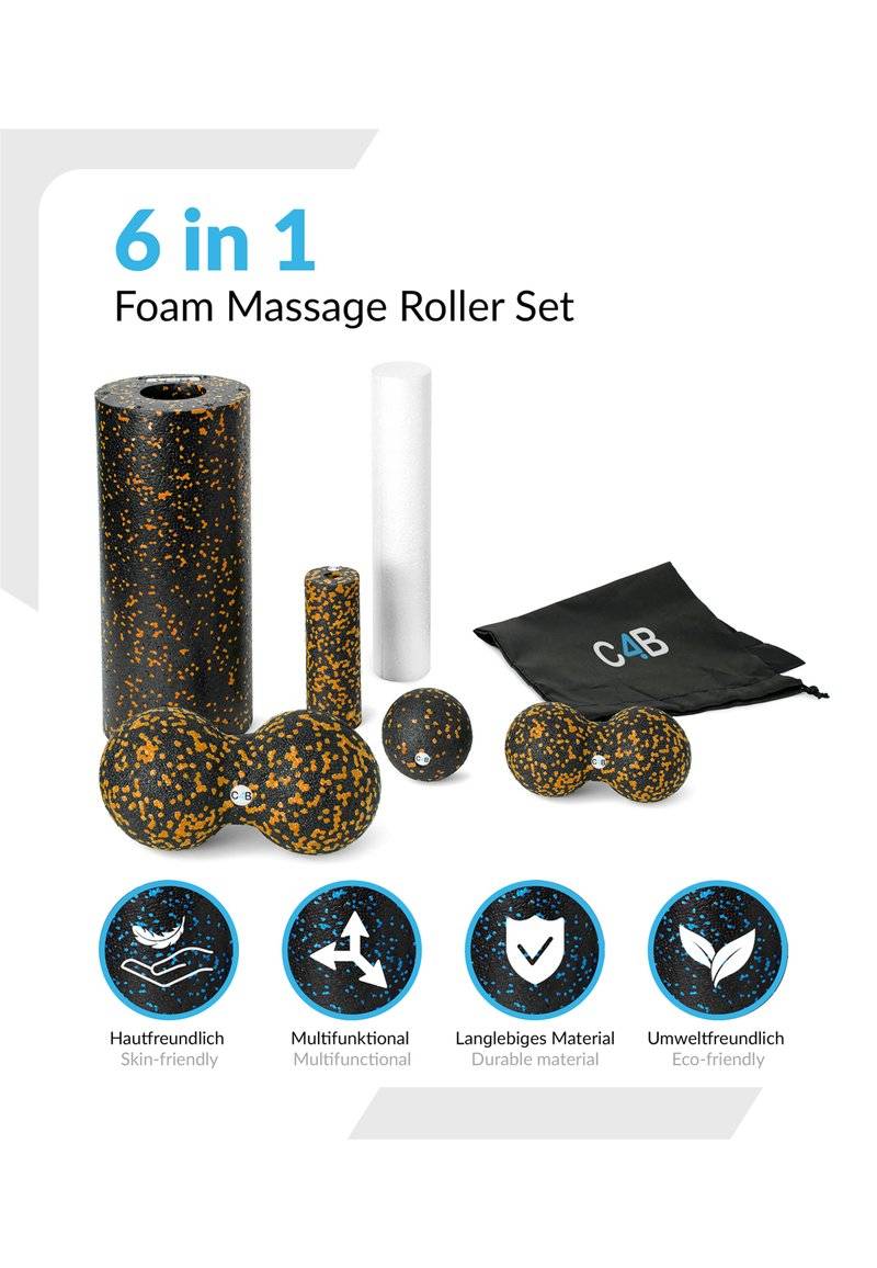 Club4Brands Club4Brands SET - Fitness / Yoga - black orange Exklusive Angebote