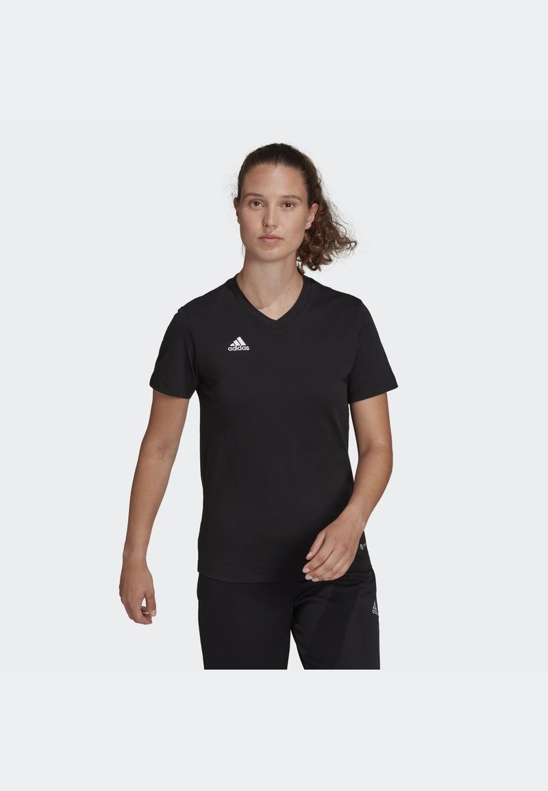 adidas Performance adidas Performance ENTRADA - Basic T-shirt - black Räumungsverkauf