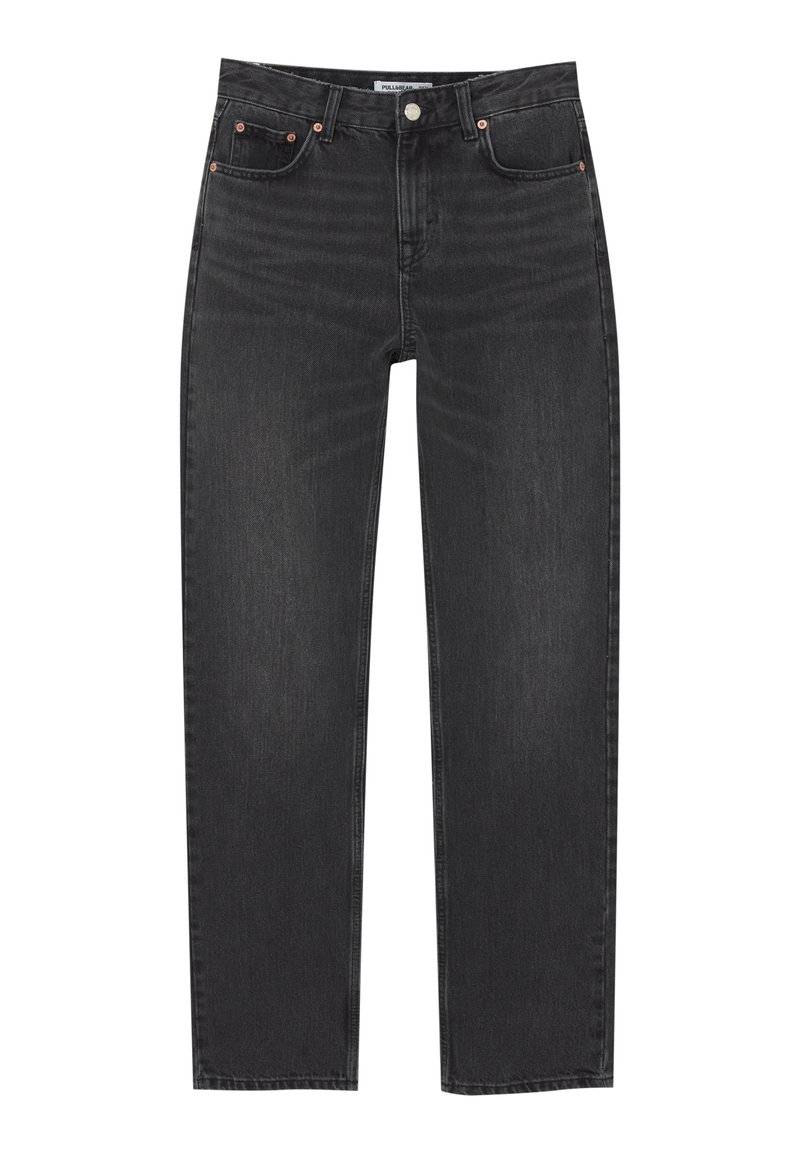 PULL&BEAR PULL&BEAR MID-WAIST - Straight leg jeans - black VIP-Rabatte