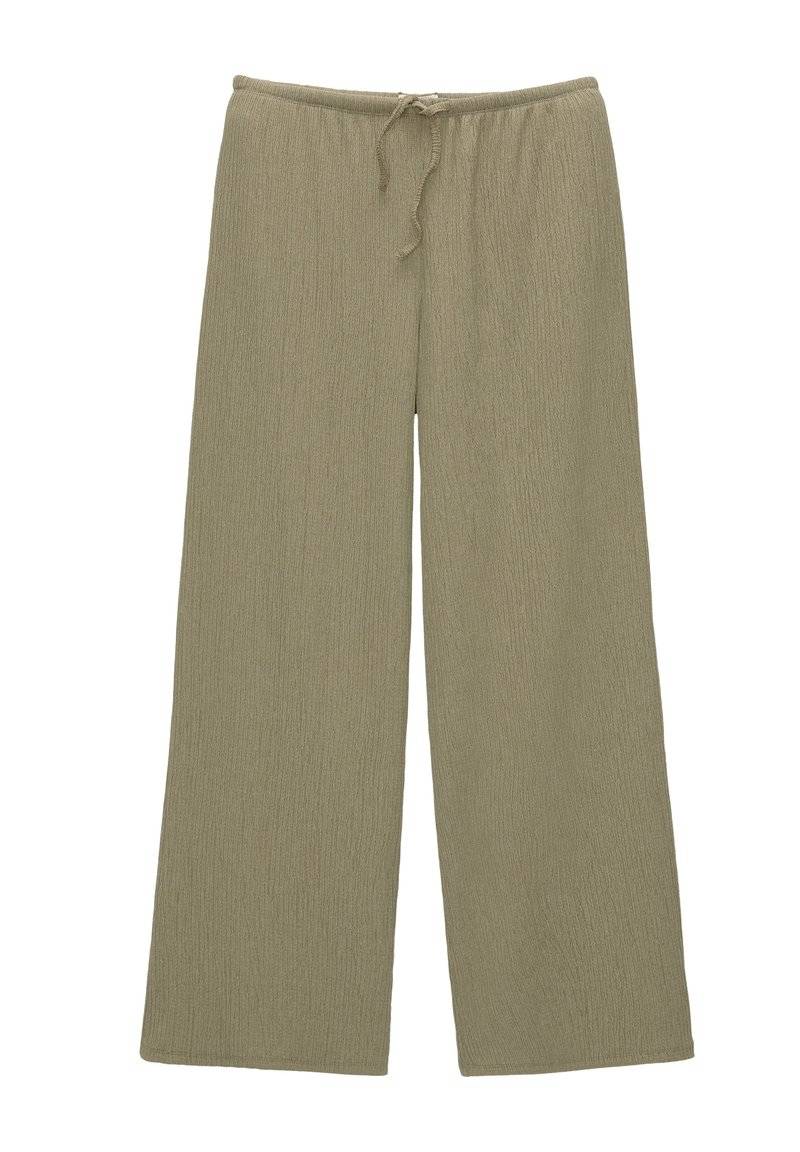 PULL&BEAR PULL&BEAR WIDE-LEG FLOWING - Trousers - khaki Super Sparpreis