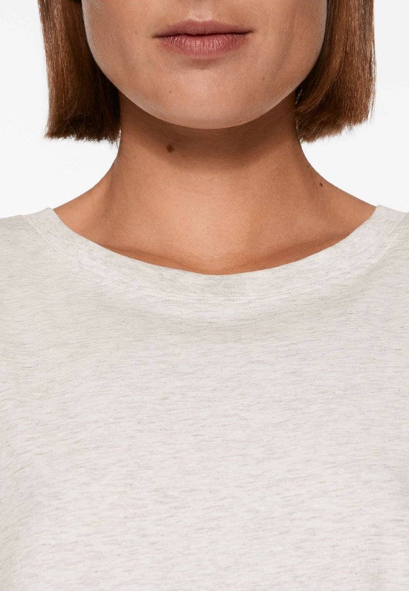OYSHO OYSHO SHORT SLEEVE - Basic T-shirt - mottled light grey Versandkostenfrei