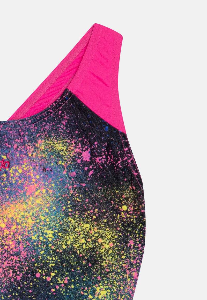 Speedo Speedo GIRLS DIGITAL SPLASHBACK - Swimsuit - black/flare pink/bolt/lemon drizzle Heißer Verkauf