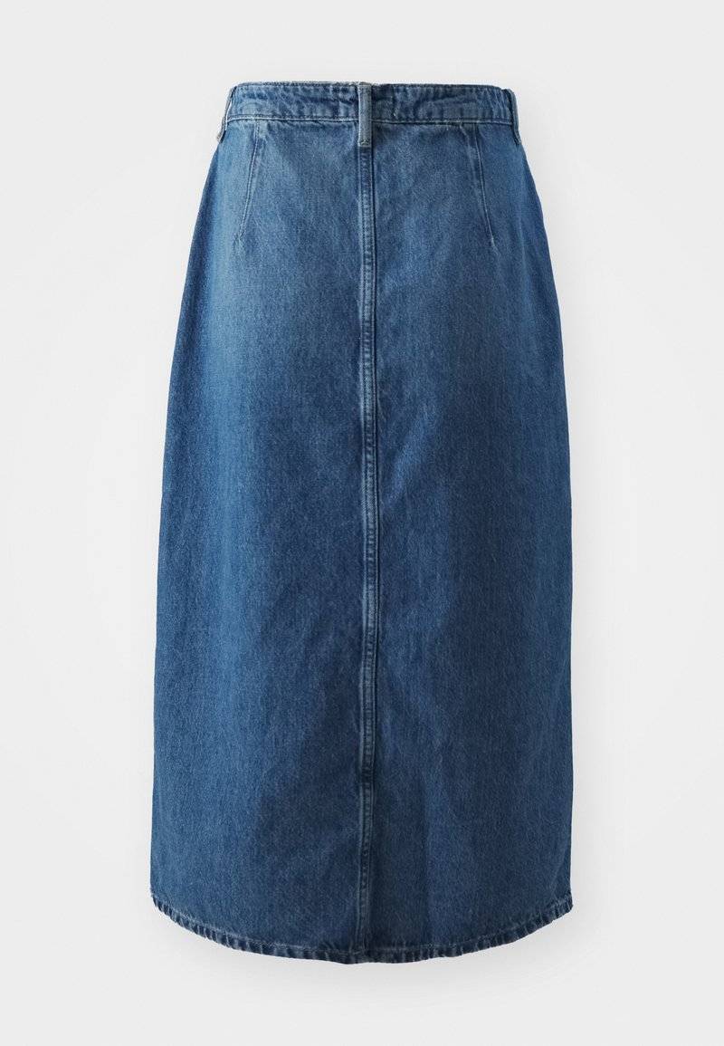 ONLY ONLY ONLCECE MIDI BUTTON SKIRT - A-line skirt - medium blue denim Vierteljährliche Förderung