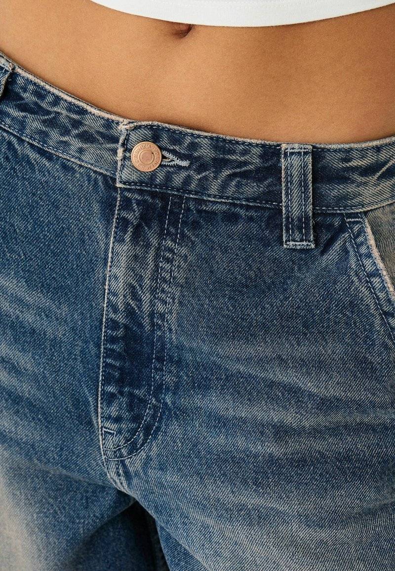Bershka Bershka Relaxed fit jeans - dark blue Super Rabatt