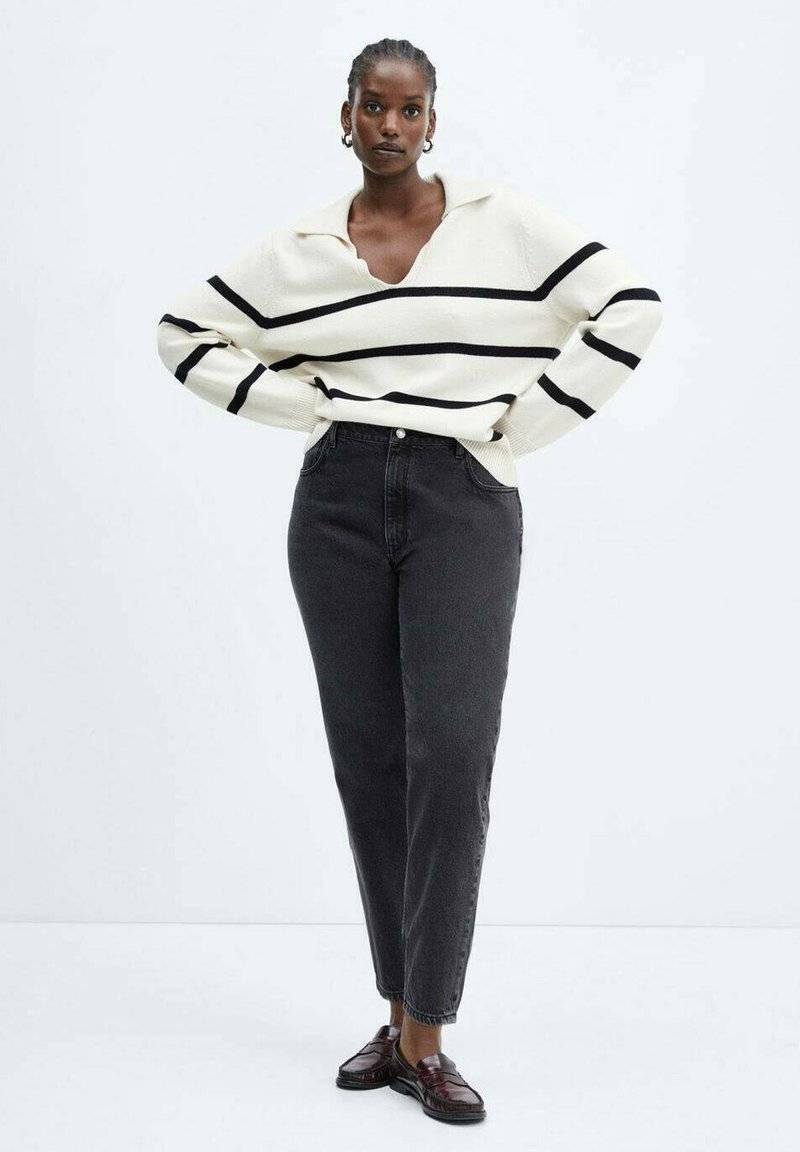 Mango Mango Straight leg jeans - black denim 50% Rabatt mit kostenlosem Versand