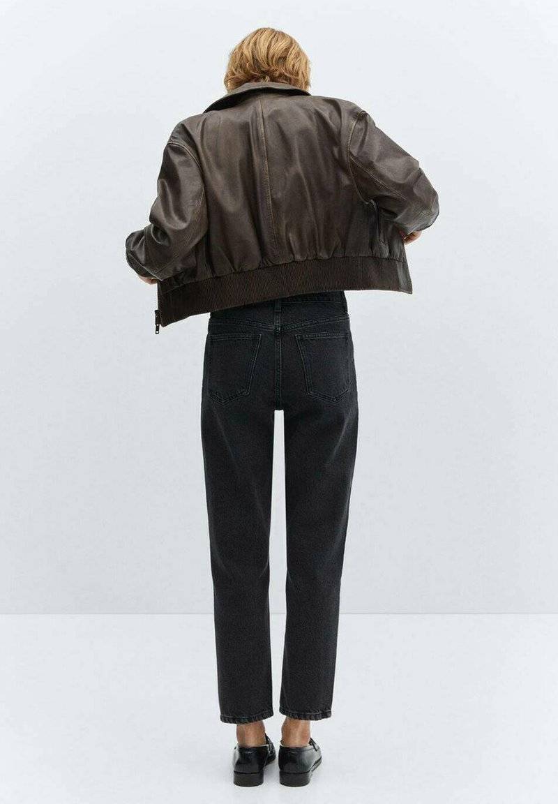 Mango Mango Straight leg jeans - black denim 50% Rabatt mit kostenlosem Versand