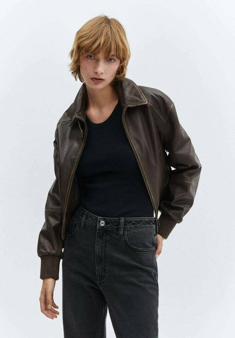 Mango Mango Straight leg jeans - black denim 50% Rabatt mit kostenlosem Versand