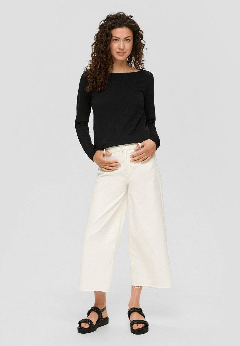s.Oliver s.Oliver MIT U-BOOT-AUSSCHNITT - Long sleeved top - schwarz Super Sparpreis