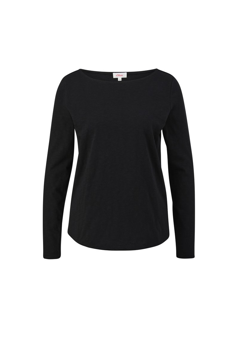 s.Oliver s.Oliver MIT U-BOOT-AUSSCHNITT - Long sleeved top - schwarz Super Sparpreis