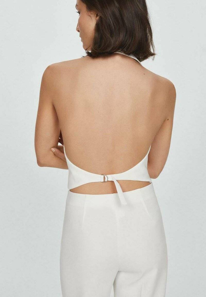 Mango Mango IGUANA - Waistcoat - white Kostenlose Rückgabe