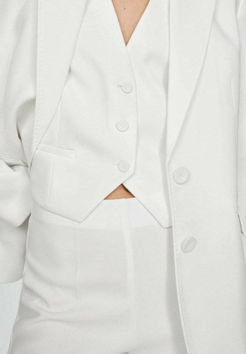 Mango Mango IGUANA - Waistcoat - white Kostenlose Rückgabe