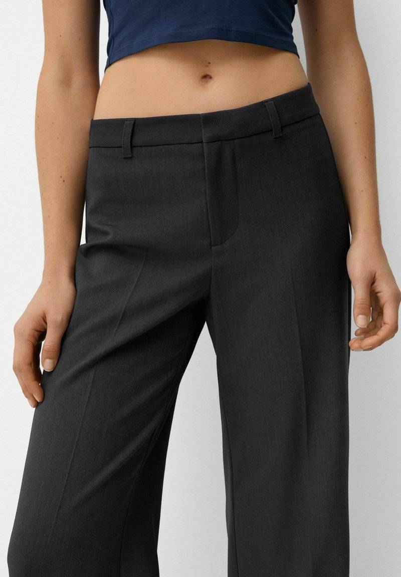 Bershka Bershka Trousers - mottled grey Letzte 3 Tage