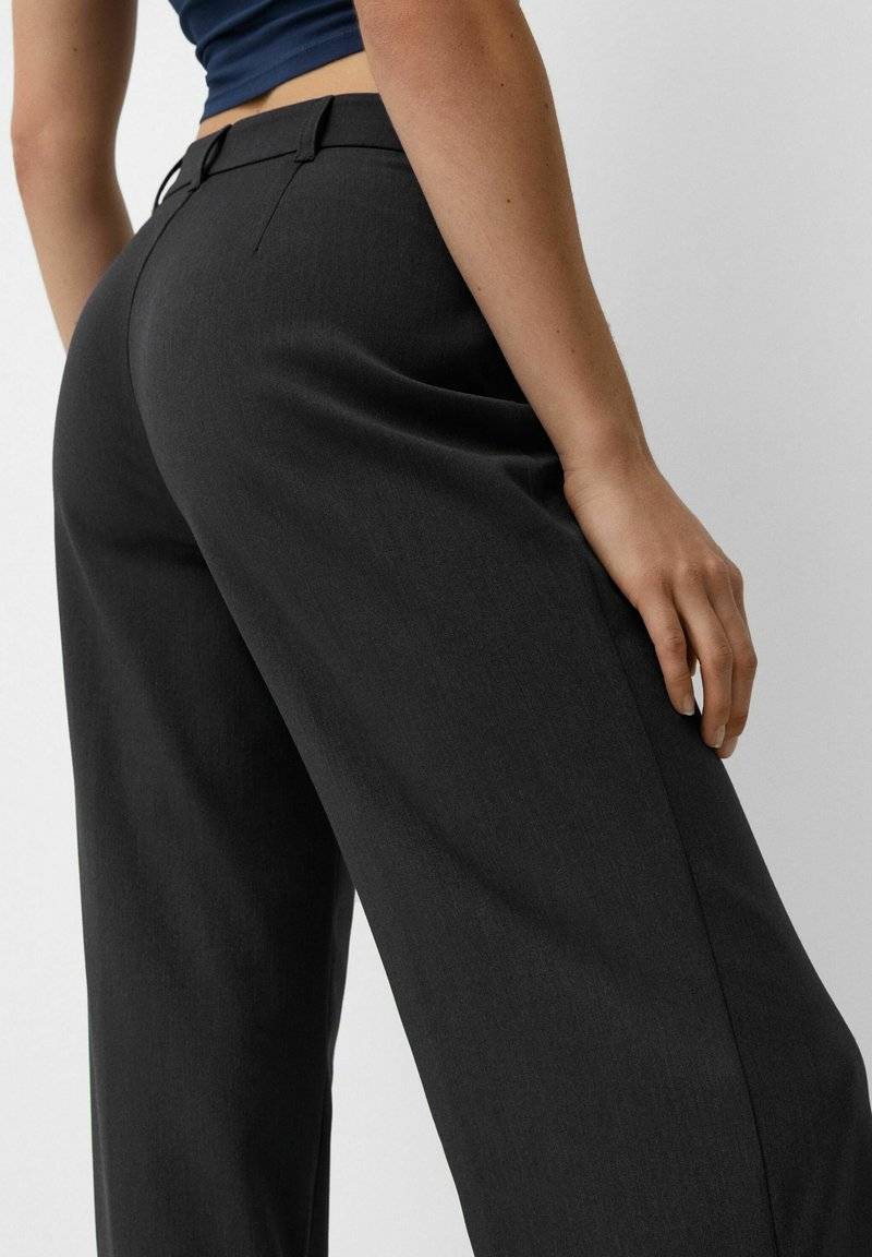 Bershka Bershka Trousers - mottled grey Letzte 3 Tage