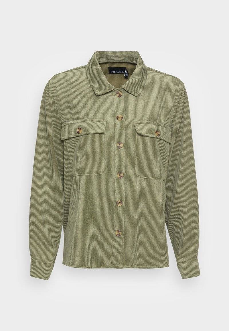 Pieces Pieces PCEFFI - Button-down blouse - olivine Sonderangebot der Fabrik