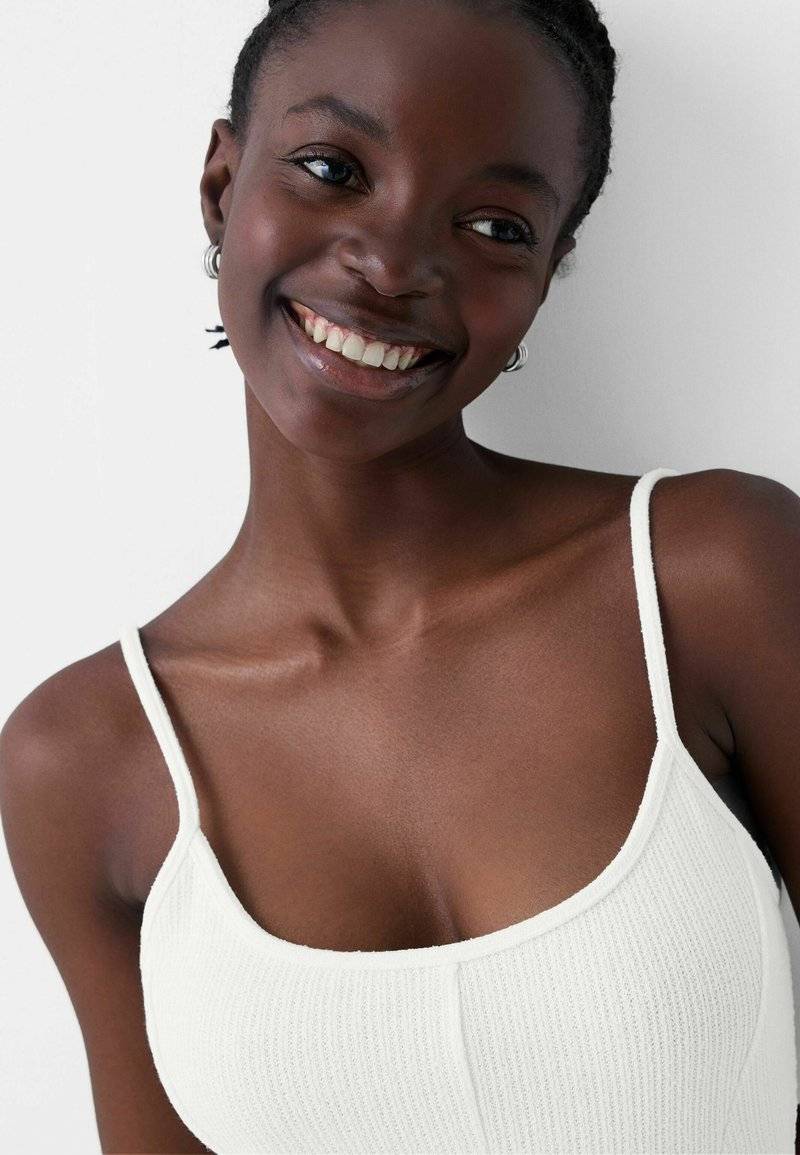 Bershka Bershka PRINTED - PLAYSUIT - Jumpsuit - white Discount Store für neue Produkte