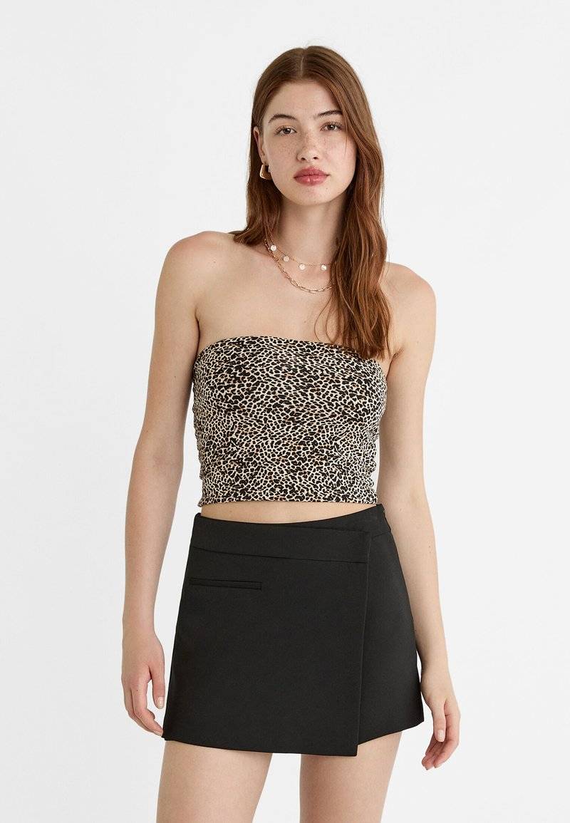 Stradivarius Stradivarius A-line skirt - black Super Rabatt