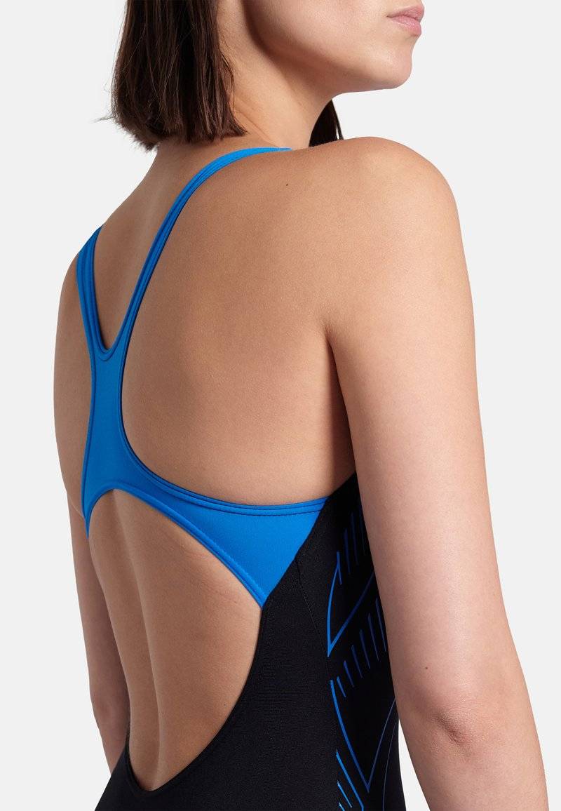 Arena Arena REFLECTING - Swimsuit - black blue river Rabatte dieses Monats