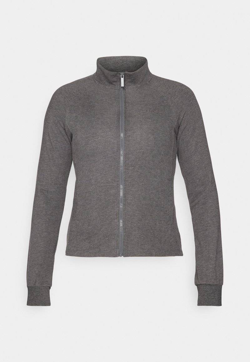 ONLY Play ONLY Play ONPMELINA ZIP - Zip-up sweatshirt - dark grey melange Discount Store für neue Produkte