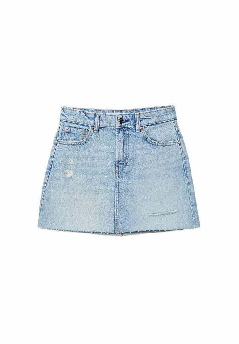 Stradivarius Stradivarius A-line skirt - light blue denim Vatertagsangebot