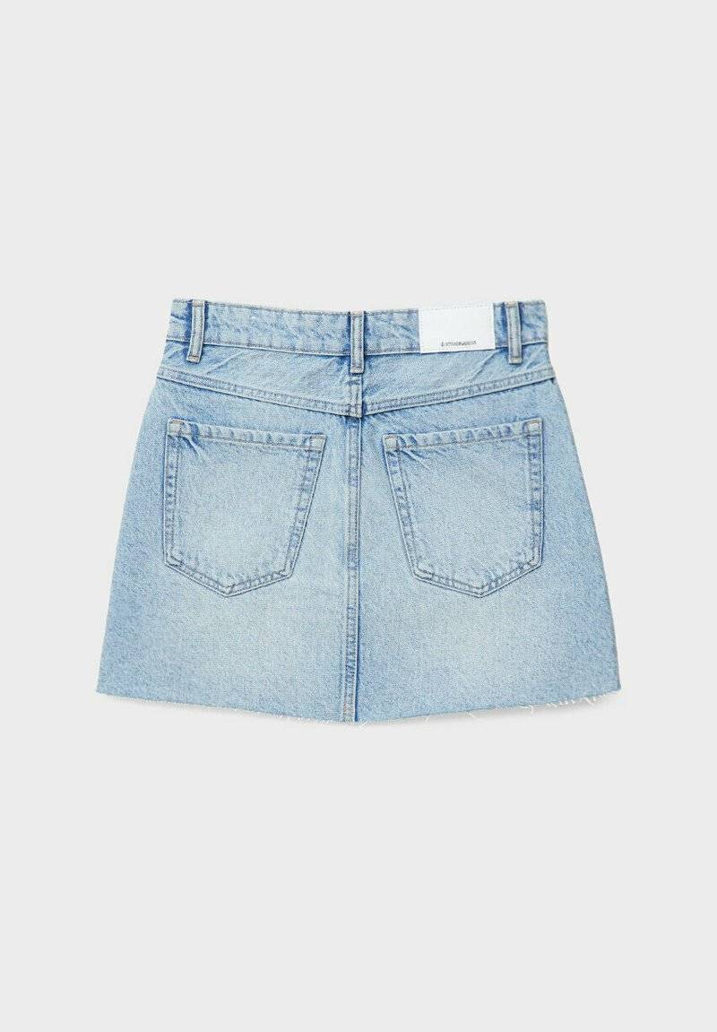 Stradivarius Stradivarius A-line skirt - light blue denim Vatertagsangebot