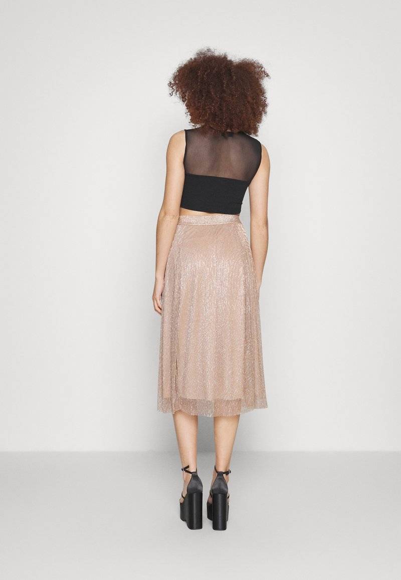 ONLY ONLY ONLTINGA SHINE SKIRT - A-line skirt - beige Lagerräumung