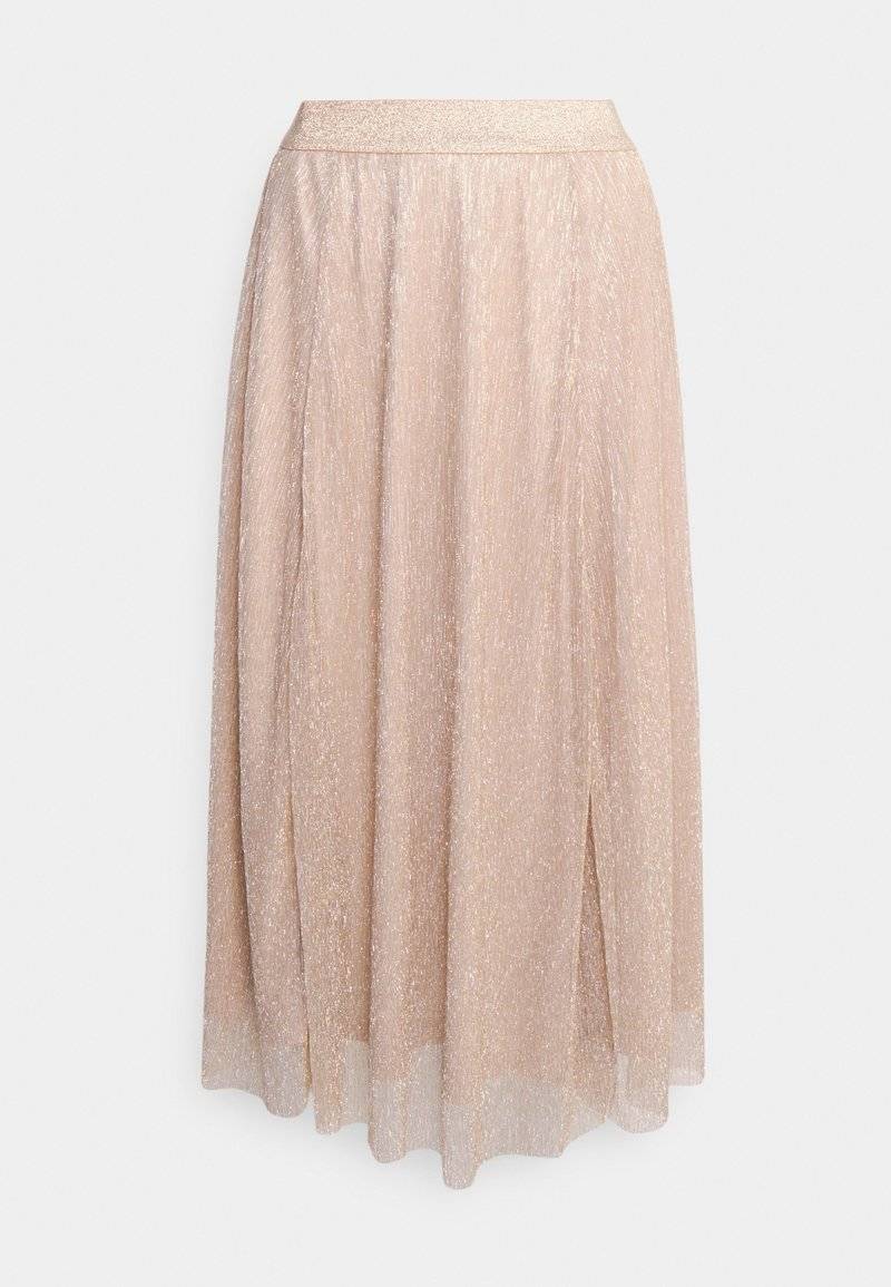 ONLY ONLY ONLTINGA SHINE SKIRT - A-line skirt - beige Lagerräumung