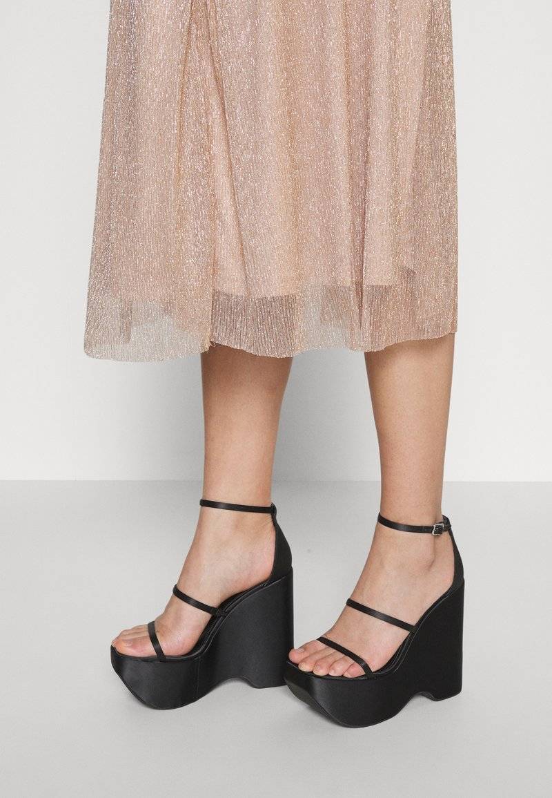 ONLY ONLY ONLTINGA SHINE SKIRT - A-line skirt - beige Lagerräumung