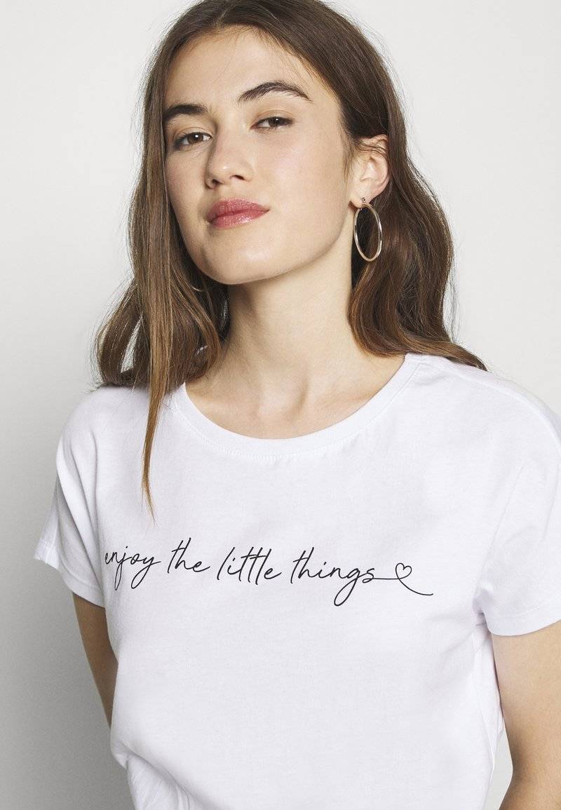 Even&Odd Even&Odd MANDALA ENJOY THE LITTLE THINGS TEE - Print T-shirt - white Top Angebot