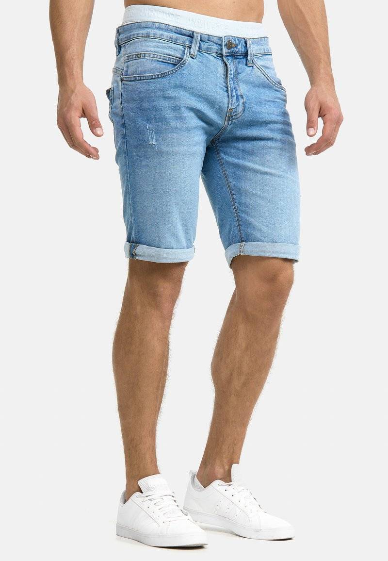 INDICODE JEANS INDICODE JEANS INCADEN - Denim shorts - blue Zeitlich begrenztes Angebot