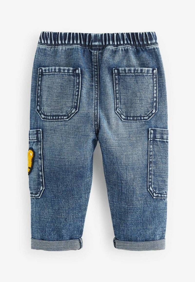 Next Next UTILITY - Relaxed fit jeans - mid blue denim with tiger Blitzangebot
