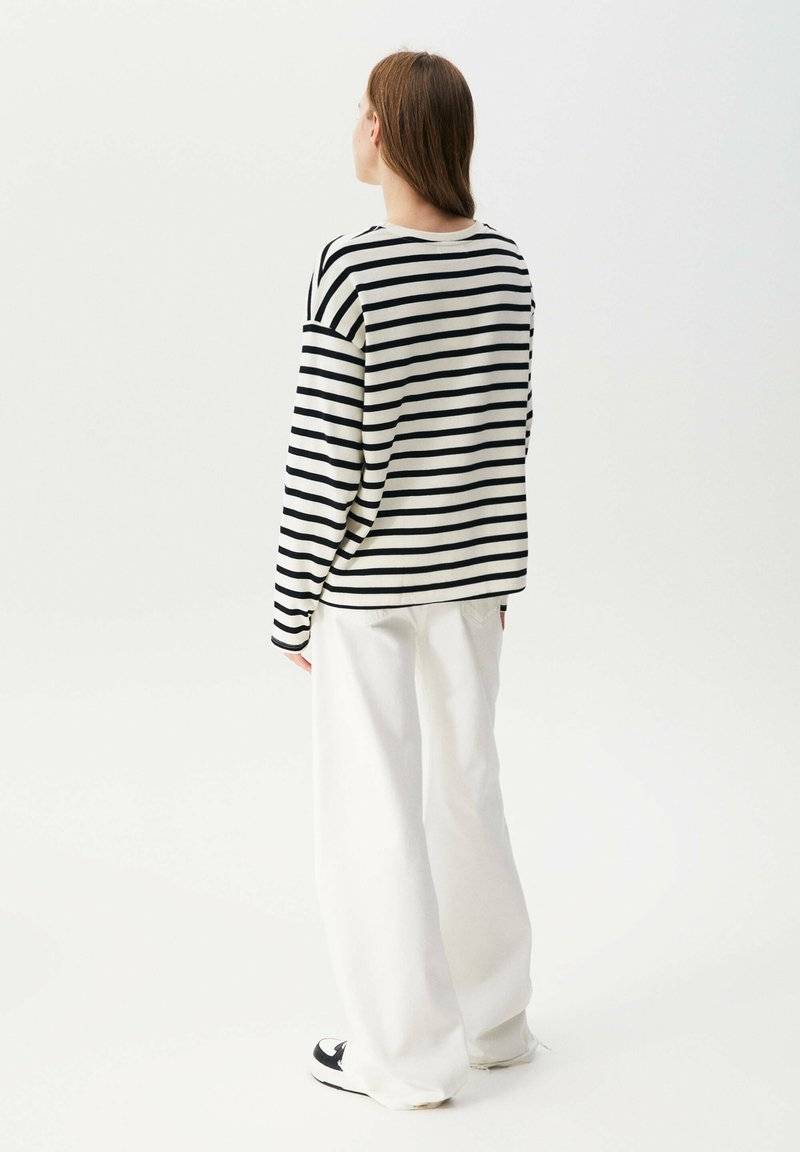 PULL&BEAR PULL&BEAR BASIC - Long sleeved top - mottled black Große Rabatte