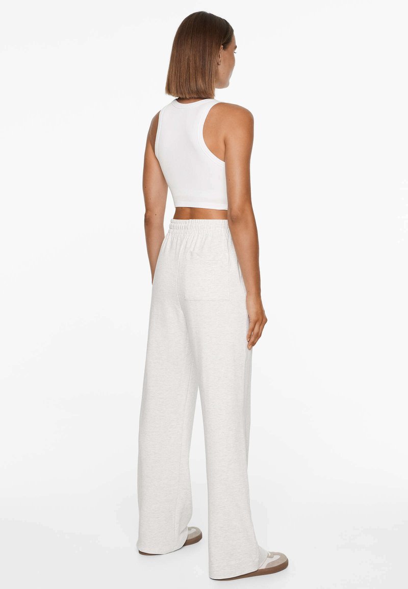 OYSHO OYSHO SOFT TOUCH RELAXED STRAIGHT-LEG - Tracksuit bottoms - mottled light grey Clearance-Verkauf