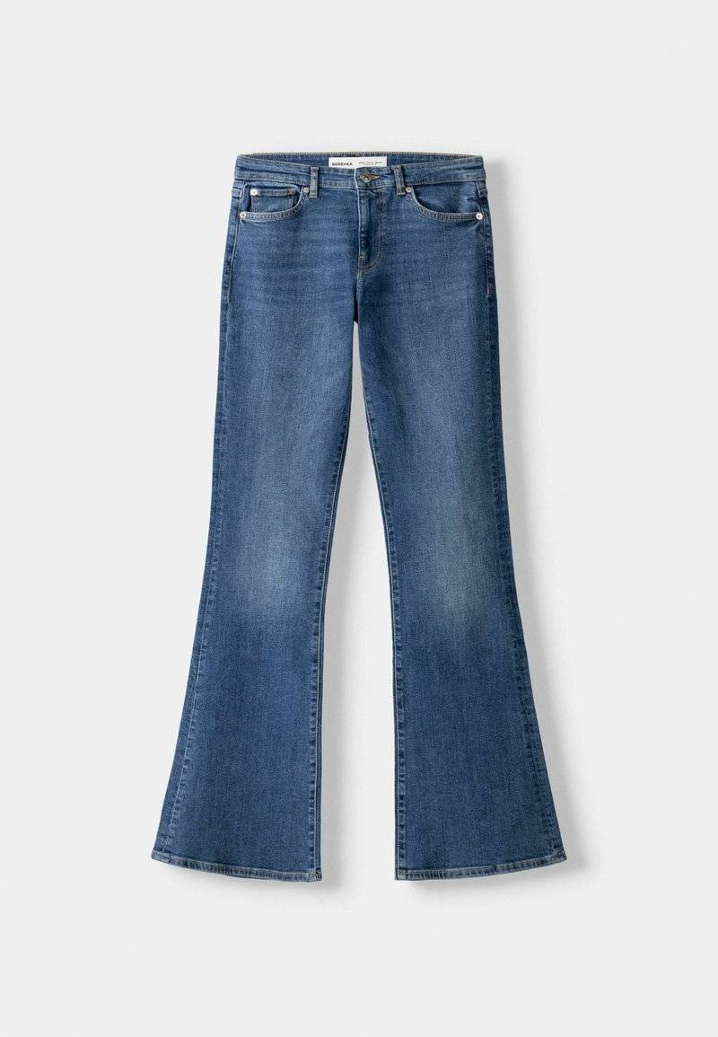 Bershka Bershka Flared Jeans - light blue denim Heißer Verkauf