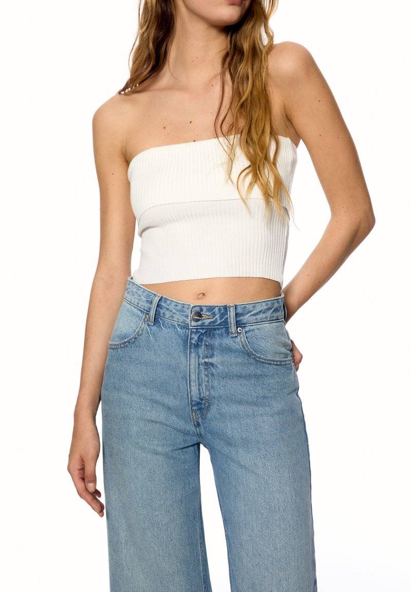 PULL&BEAR PULL&BEAR HIGH WAIST - Flared Jeans - blue Neueste Mode
