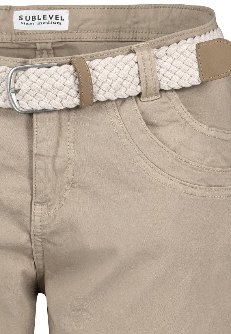 Sublevel Sublevel BERMUDA MIT GÜRTEL - Denim shorts - beige Bestseller