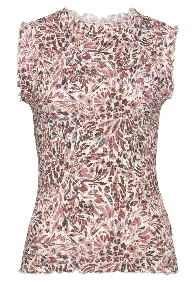 Vivance Vivance Top - creme mauve bedruckt Muttertagsangebot
