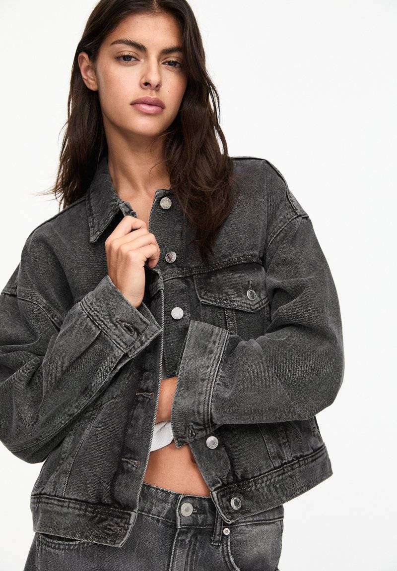 PULL&BEAR PULL&BEAR Denim jacket - grey Zeitlich begrenztes Angebot