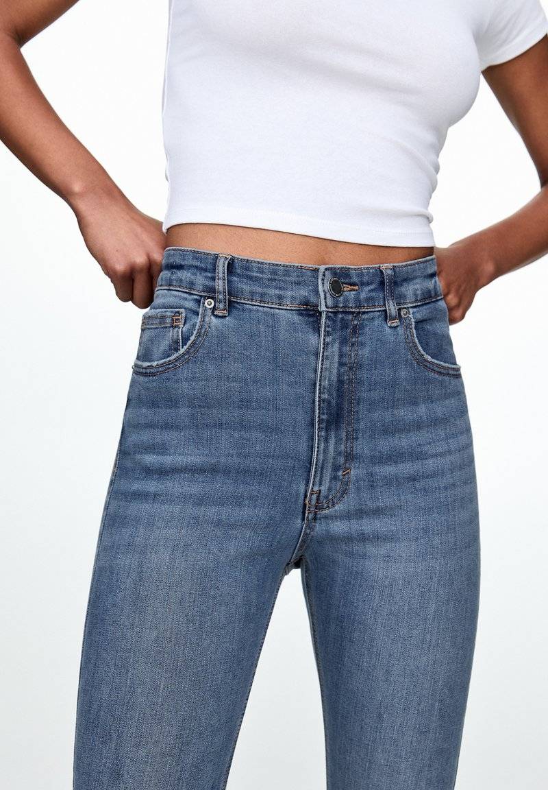 PULL&BEAR PULL&BEAR HIGH WAIST - Jeans Skinny Fit - blue denim Blitzangebot