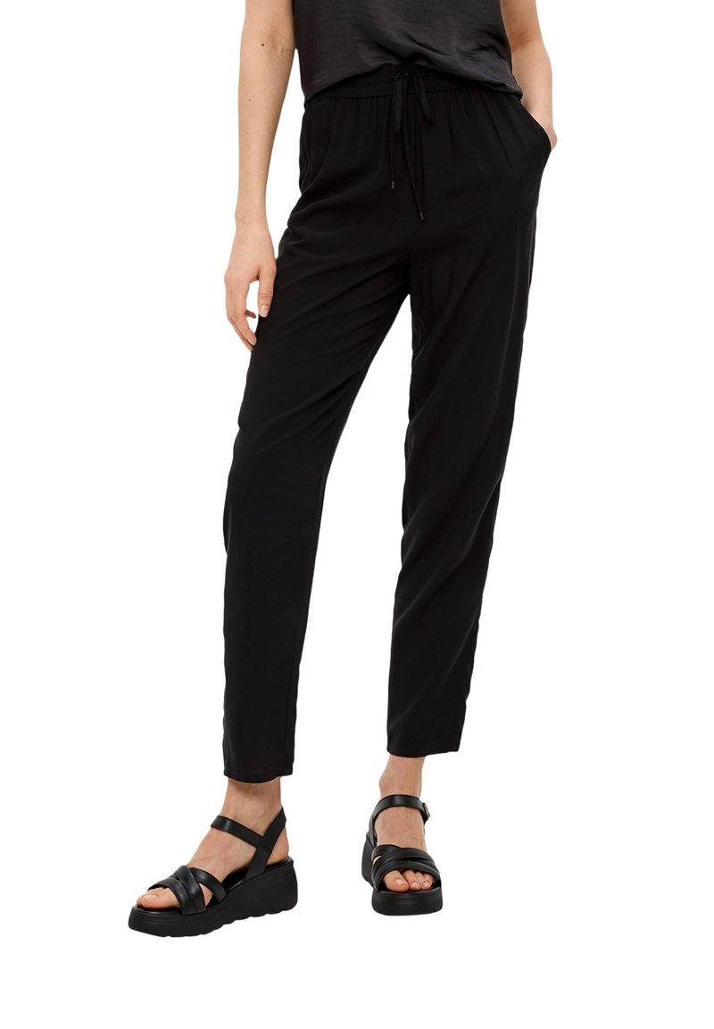 s.Oliver s.Oliver ANKLE-AUS REINER - Trousers - schwarz Neuheiten