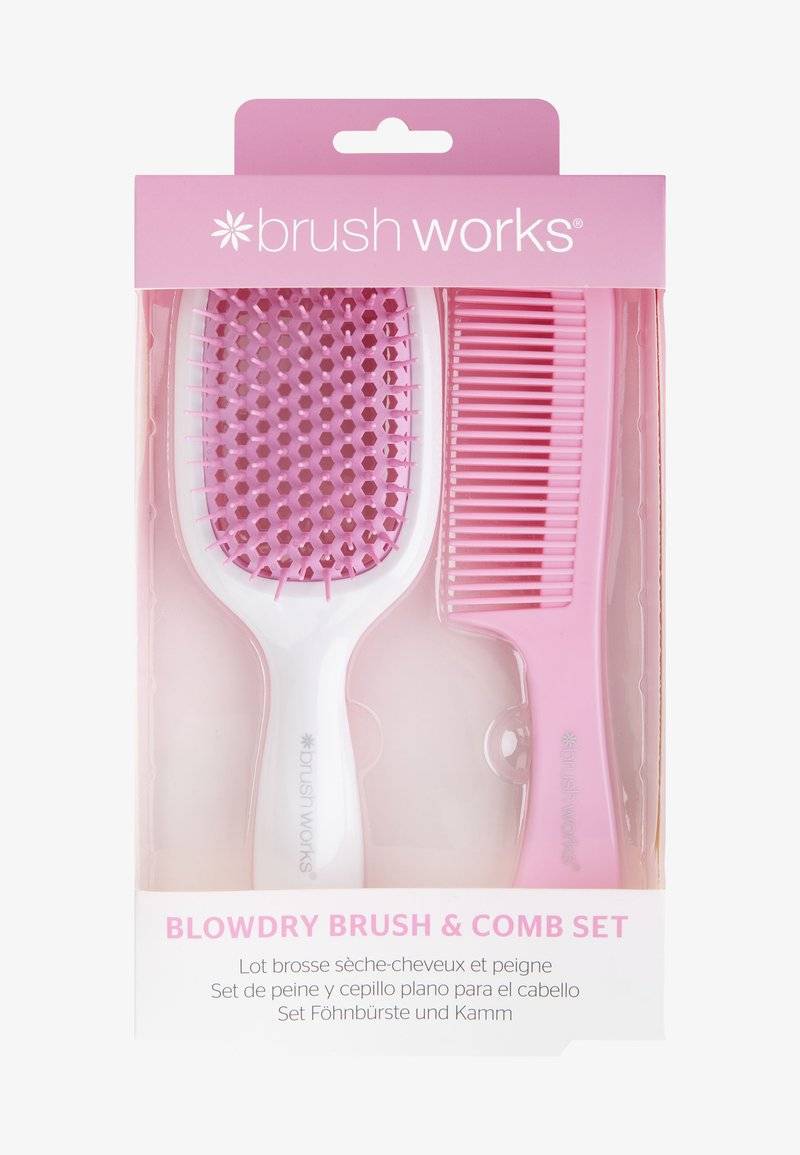 Brushworks Brushworks BRUSHWORKS BLOWDRY BRUSH AND COMB - Hair set - pink & white Günstiger Verkauf