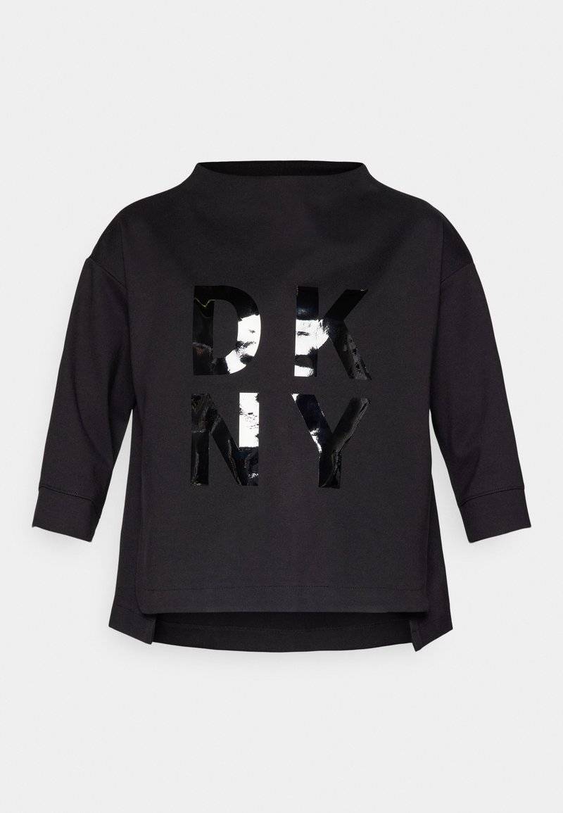 DKNY DKNY STACKED LOGO POPOVER - Long sleeved top - black Jubiläumsangebot